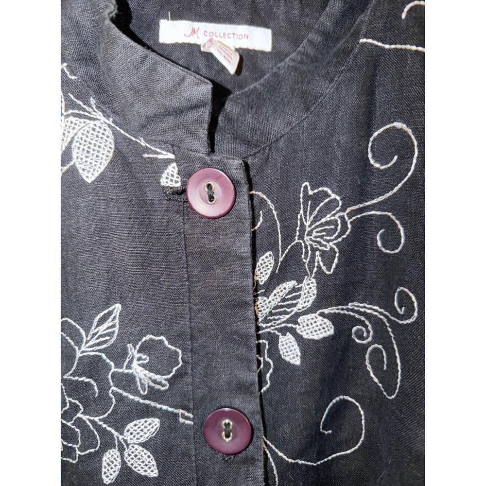 JM collection Button up Blouse - Picture 2 of 6